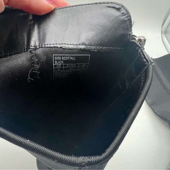 Stuart Weitzman 5050 Nappa Leather Over the Knee Riding Boot 5 Black - Picture 9 of 9